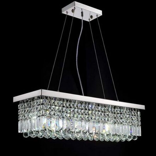 LED moderno rettangolare lampadario di cristallo lampada lampada a sospensione per soggiorno sala da pranzo ristorante MYY