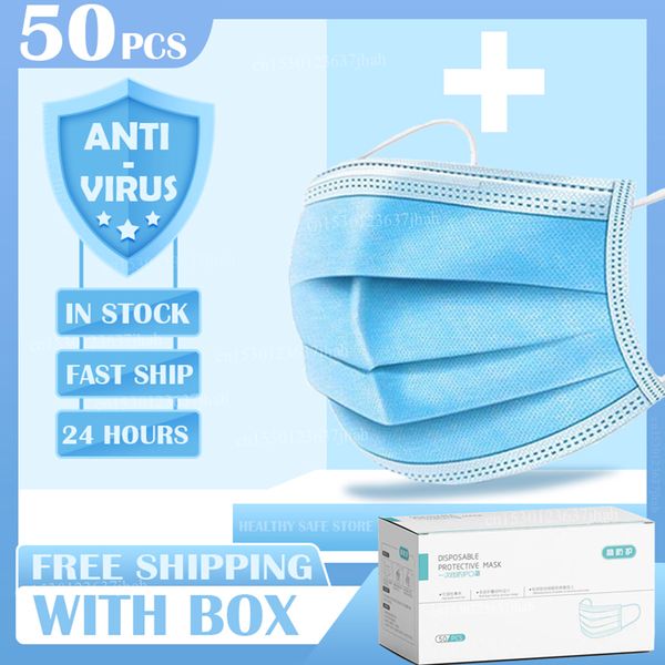 

anti-pollution 3 laye mask dust protection masks disposable face masks elastic ear loop dust filter safety mask anti virus
