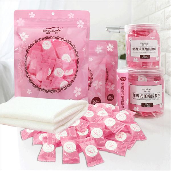 

100pcs portable travel non-woven fabric disposable compressed wash cloth towel