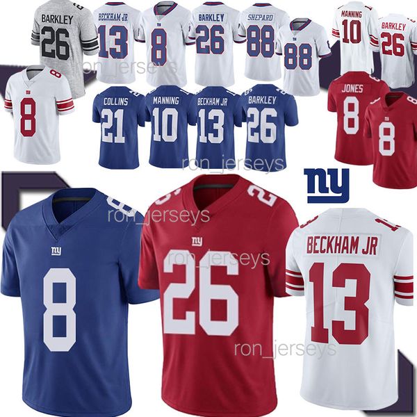 

26 saquon barkley new jersey york giant 8 daniel jones 11 phil simms 10 eli manning 88 evan engram football jerseys, Black;red