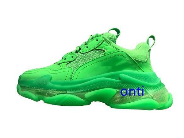 

paris 2019 crystal bottom triple-s leisure shoes luxury dad shoes platform triple s sneakers for men women vintage kanye old grandpa trainer, Black