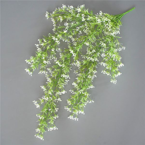 

new 9 fork artificial grass vine wall hanging plant rattan for home garden decor party wedding deocration greenery fake grass