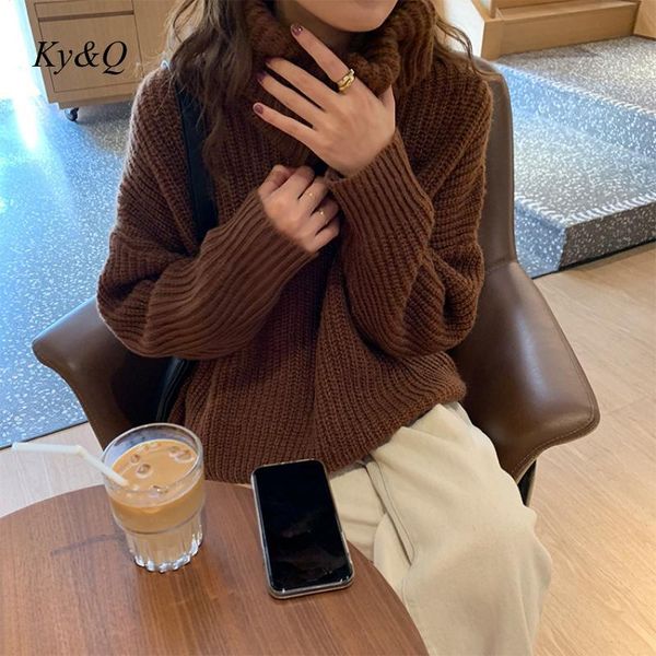 

women mohair sweater runway designer lazy style solid color turtleneck knit pullover 2020 winter fashion raglan warm sweater, White;black