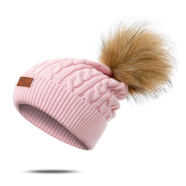 

monerffi women's winter pompom skullies hat solid color knit beanie hat cap comfortable winter knitting bonnet gorros 2019 new, Blue;gray