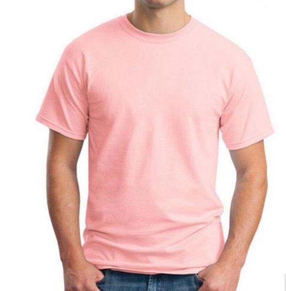 Erkek T Shirt Yeni Yaz Erkekler Modal Katı T Gömlek Boş Saf Renk Rahat Tees Düz 100% Pamuk O-Boyun Kısa Kollu Ince T-shirt XXL