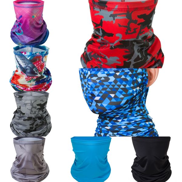 

uyukm bike face mask scarf halloween ghost face mask skull party balaclava masks cycling motorcycle head scarf neck, Black