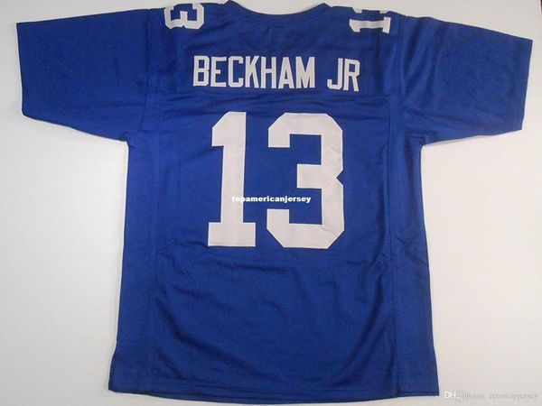 

retro custom sewn stitched #13 odell beckham jr. blue mitchell & ness jersey s-5xl,6xl men's football jerseys rugby, Black;blue