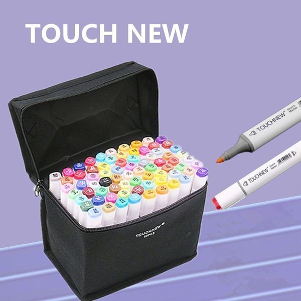 

touchnew 30 / 40 / 60 color mark pen set touch alcohol oily painting pen student double head color art hand drawing