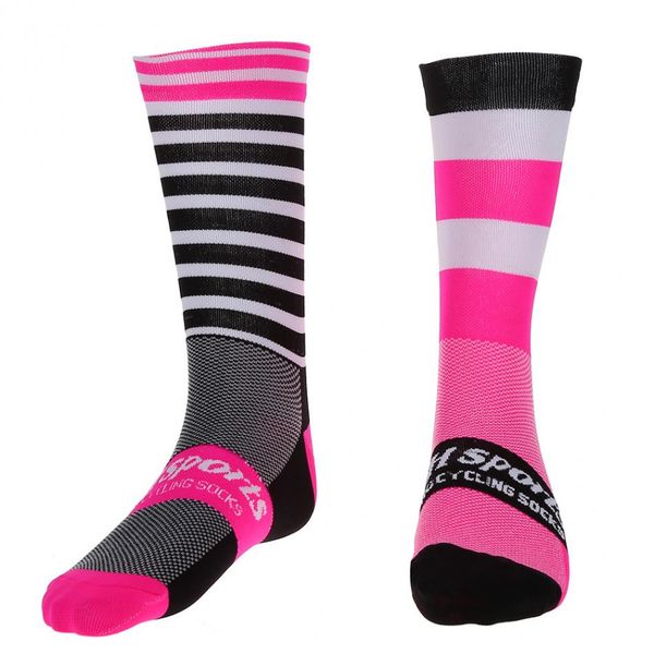 

new anti-slip long sports socks wear-resistant breathable climbing hiking cycling running socks basketball football sportwear, Black
