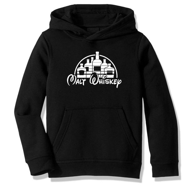 

fleece hooded sweatshirt hoodies walter whiskey gift casual clothing, Black
