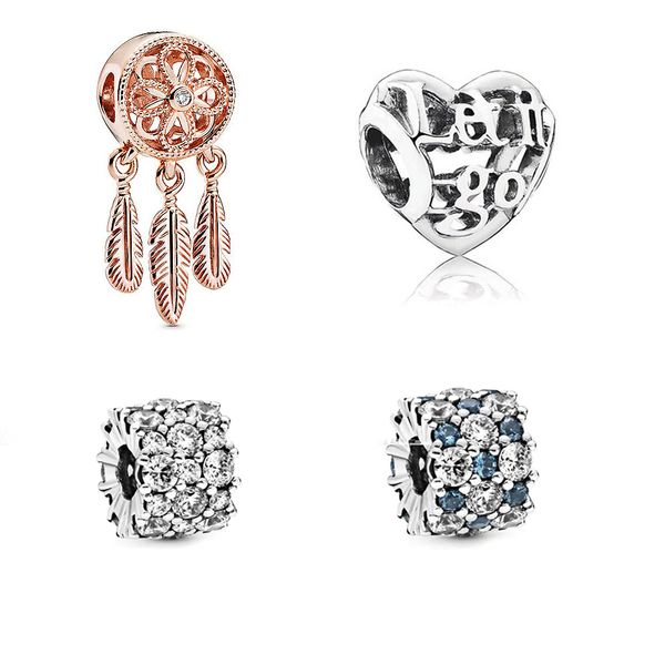 

2019 new let it go charms blue and transparent moment rose gold dream catcher string ornaments diy original ladies jewelry gift