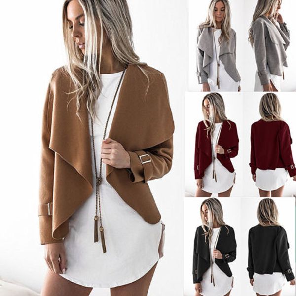 

new fashion women cardigan jacket coat long sleeve duster loose jacket lady casual autumn outdoor coat cardigan suit waistcoat, Black;brown
