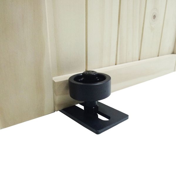 

carbon steel adjustable black powder coated bottom floor guide stay roller barn door hardware