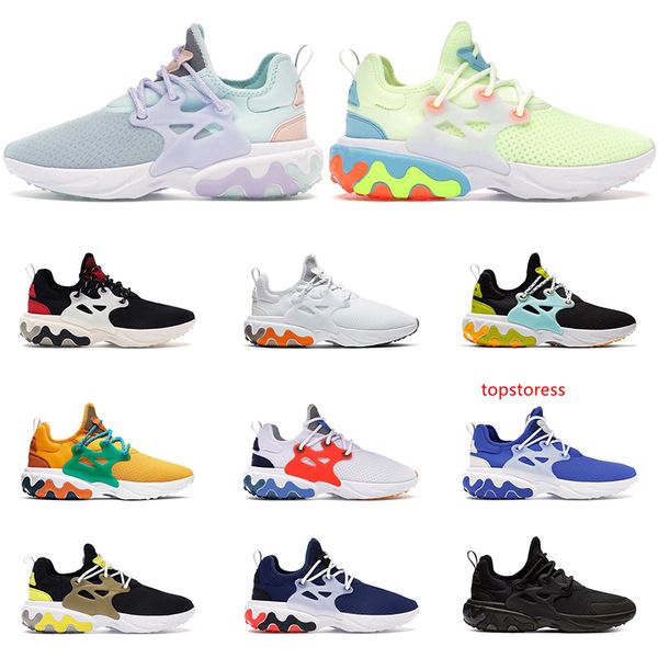 

2019 ale men running shoes react presto teal tint barely volt navy bule beach day breakfast breezy thursday sports sneaker size 36-45