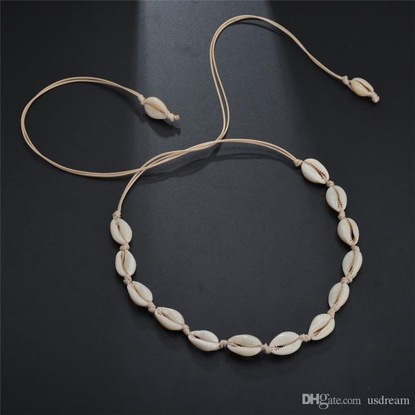 

белый shell ожерелье choker long chain shell чокеры ожерелье лето пляж дизайнер ювелирных изделий ожерелья женщин вилл и сэнди корабль паден, Golden;silver