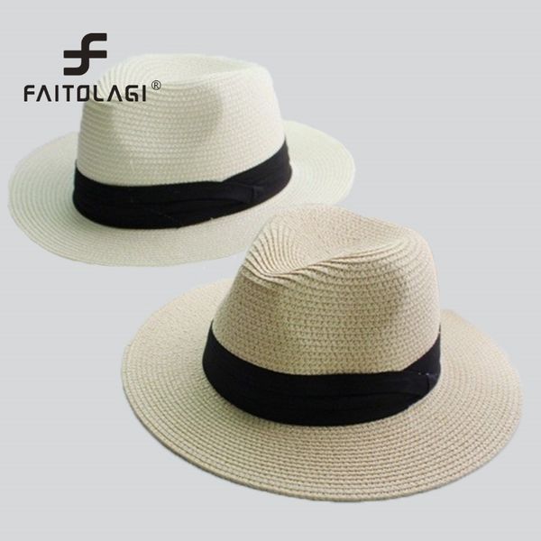 

hot summer sun hat соломенной шляпе женские летние для женщин девушки classic black gridle панама козырек бич caps, Blue;gray