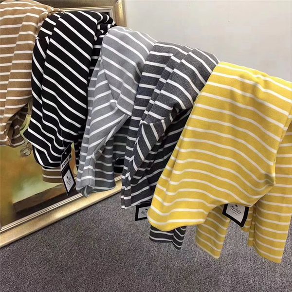 

cation second generation de velvet striped base shirt 2019 season thickened coat thin warm female, White