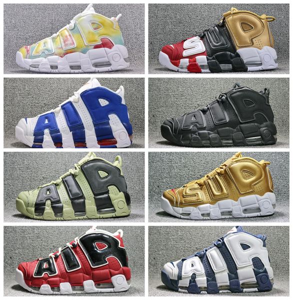 

Высокое Качество Оригинальных Uptempo Баскетбол Обувь Статические Мужские Женские 9