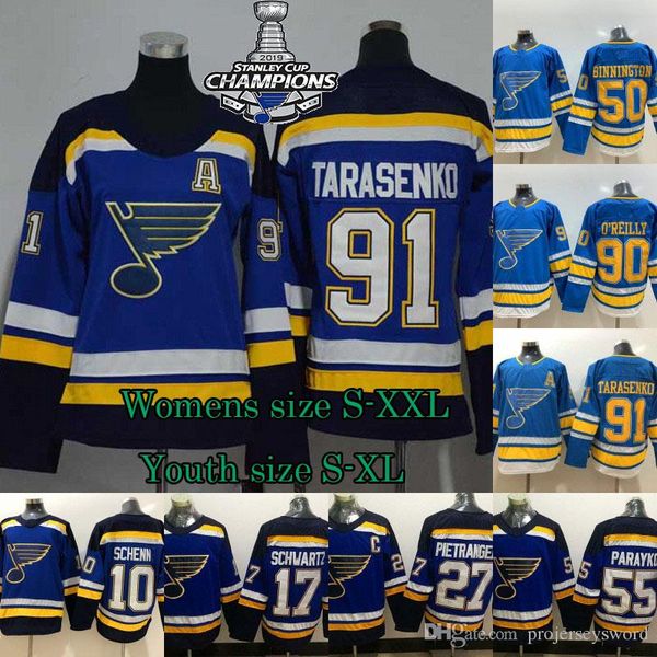 

Lady and Youth 2019 Stanley Cup Champion Vladimir Tarasenko St. Louis Blues Jersey Jaden Schwartz Alex Pietrangelo Binnington Ryan O'Reilly