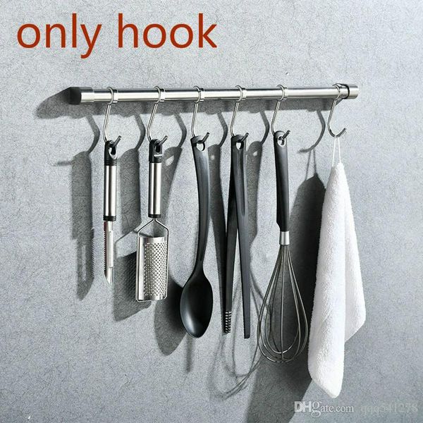 

kitchen racks kitchen accessories towel holder with 6 stainless steel hook brushed nickel wall mounted kitchen shelves