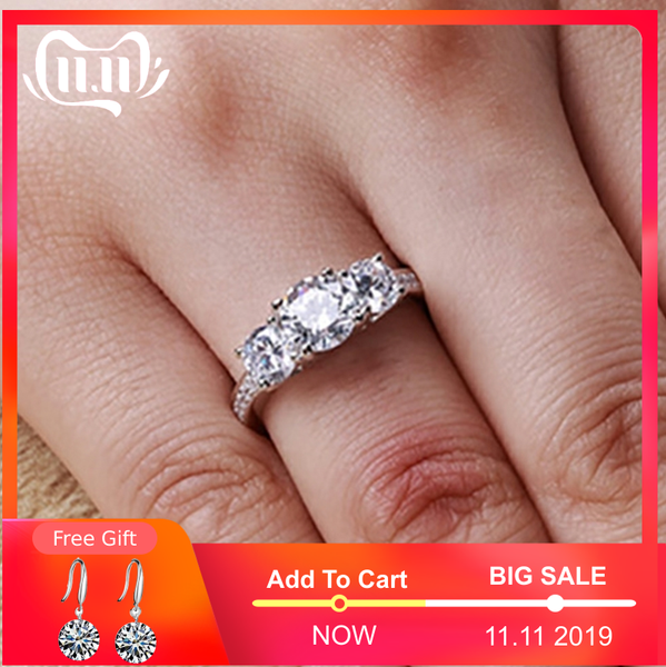 

сона d цвет fine ring s925 серебро алмазное кольцо на заказ жениться мне 925 круглый вырезать 4, Golden;silver