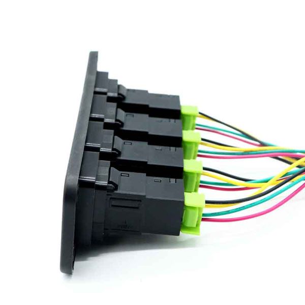 

4 button car switch panel 12v 4-button led on/off switch panel with 200mm cable for toyata car drivinglights zombielights worklights ledligh