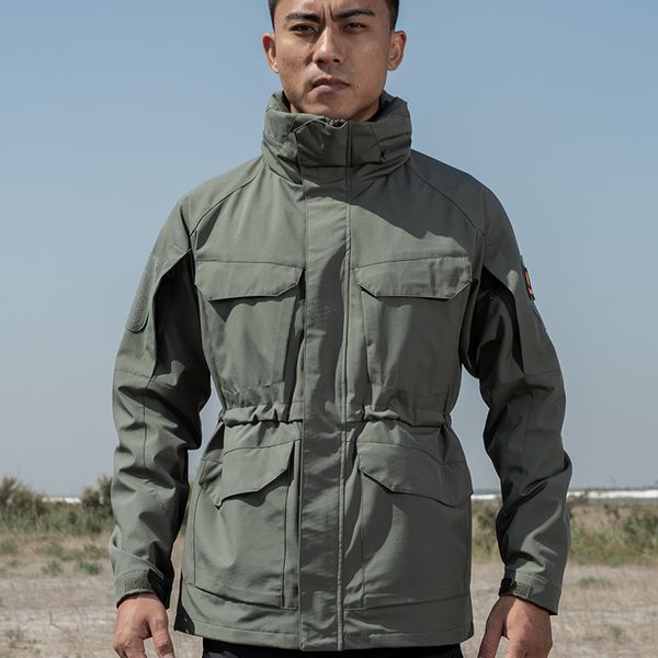 

men's jackets sarchon outdoor camouflage clothing m65 shadow instructor tactical windbreaker army fan windproof jacket for men, Black;brown
