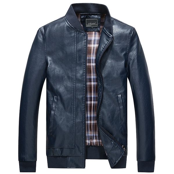 

casual jacket men spring bomber baseball jacket pu coat faux pilot varsity fleece college leather black slim fit motorcycle, Black;brown