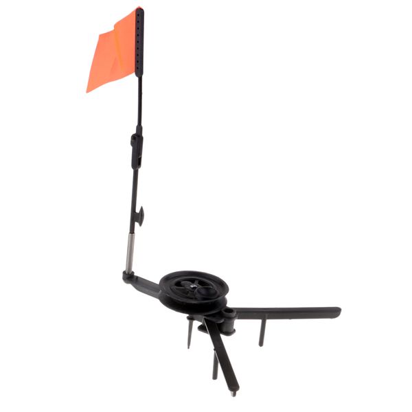 

abs ice fishing tip-up ice fishing rod with hole cover and orange flag
