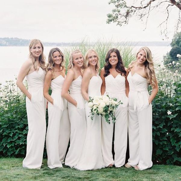 

White Swertheart Long Wedding Bridesmaid Dresses Bridesmaids Dress Plus Size robes robes de demoiselle d'honneur robe d'invité de mariage
