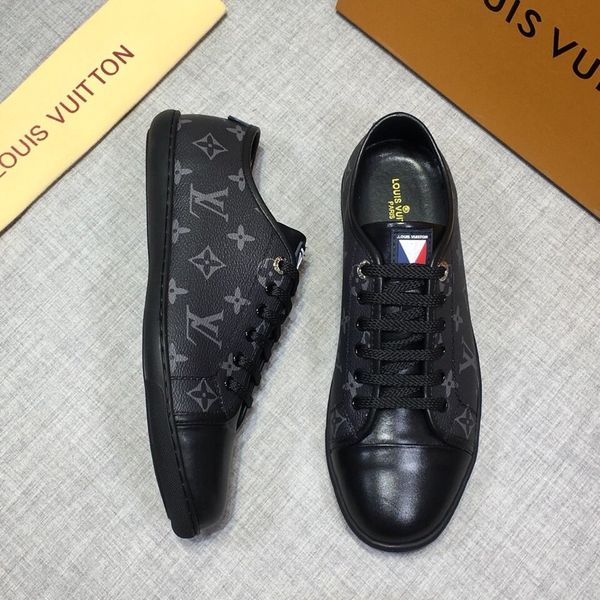 

high-end luxury men's casual sneakers australian fashion design brand platform men's shoes vintage pattern size: 38-44 dbb, Black