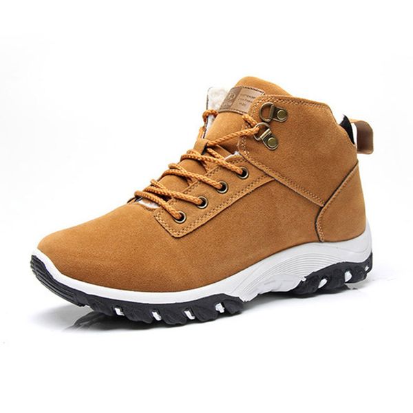 

boots winter men snow boots men ankle boots cross-tie warm work shoes men casual winter sneakers botas hombre 2018, Black