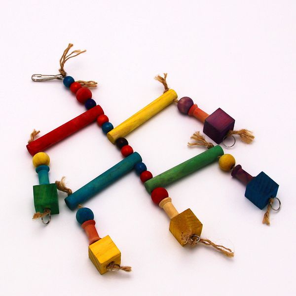 

parrot bird toys small bell scaling ladder stairs sepaktakraw gnaw swing
