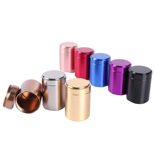 

80ml mini metal box jewelry storage box aluminum can small travel portable container small jar sugar coffee caddy organizer