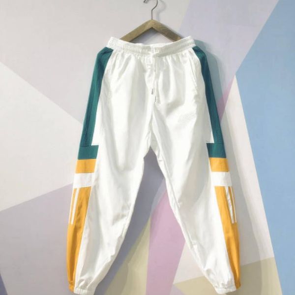 

fashion designer mens pants new luxury pants with panelled pattern loose drawstring sport pants casual nine points sweatpants for man woman, Black