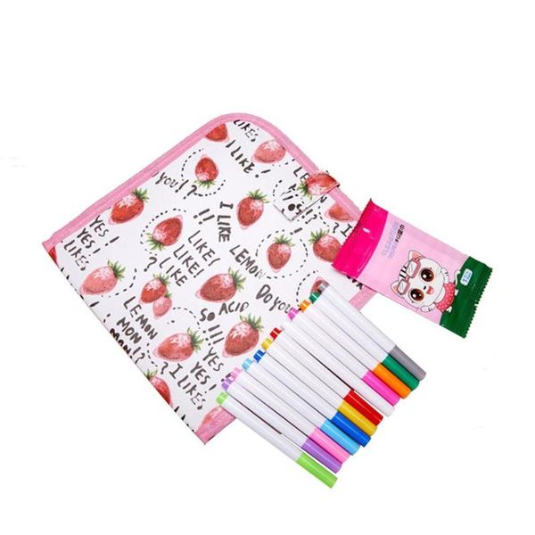 

children's portable repeated writing erasable graffiti painting double-sided small blackboard watercolor pen drawing board