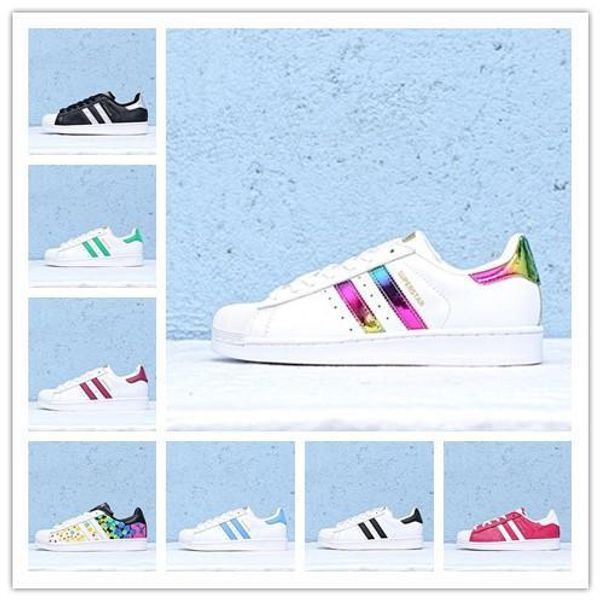 

superstars 2019 running designer shoes stan smith white hologram iridescent junior super stars 80s sneakers super star sports shoes 36-44