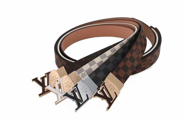 

2020 sales of designer leather men and women belt men luxury belt black woman belt big pin buckle 105-120cm, Blue;gray