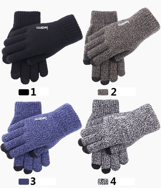 

maxi iwarm new warm touch screen knit gloves men' winter thick non-slip wool gloves capacitive gloves for smart phone, Blue;gray