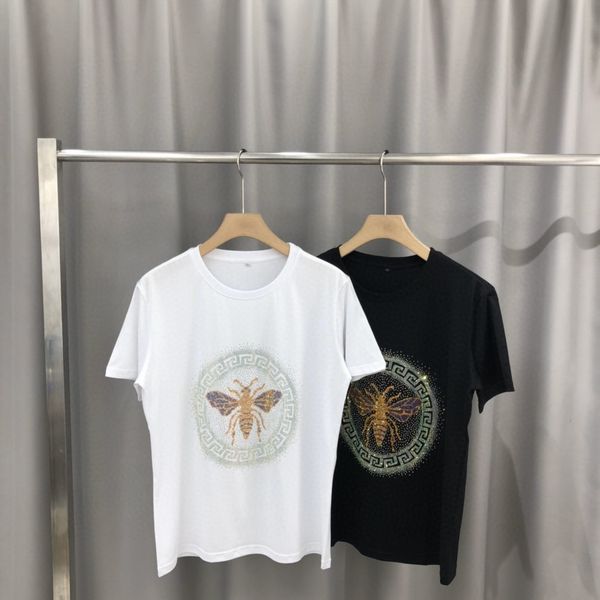 

2020ss весной и летом новый высококачественный хлопок печати короткий рукав круглый шею панель t-shirt размер: -l-xl-xxl-xxxl цвет: черный, White;black