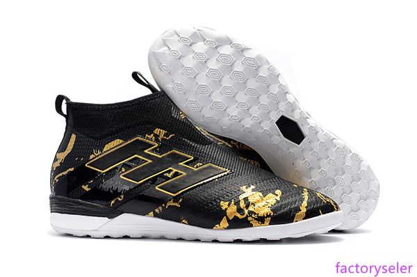 

gold black white messi ace tango 17+ purecontrol tf/ic indoor soccer shoes 100% original ace 17+ football boots