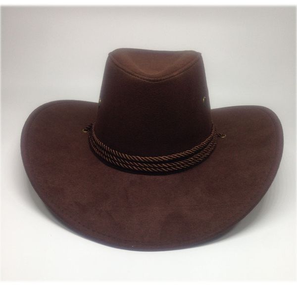 

cross border heat sell u.s.a west cowboy hat chamois down outdoors sun hat man riding hats imitate skin will eaves, Blue;gray