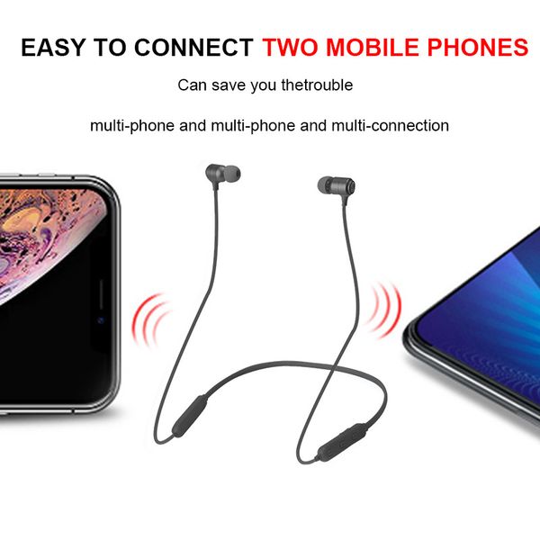 

bluetooth headphone s20-01 magnetic wireless running sports headset bt 5.0 with mic mp3 earbuds for iphone lg smartphone