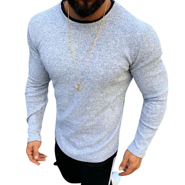 

men casual slim fit knitted pullovers 2019 autumn sweater winter warm double layer o neck sweater solid color knitwear, White;black