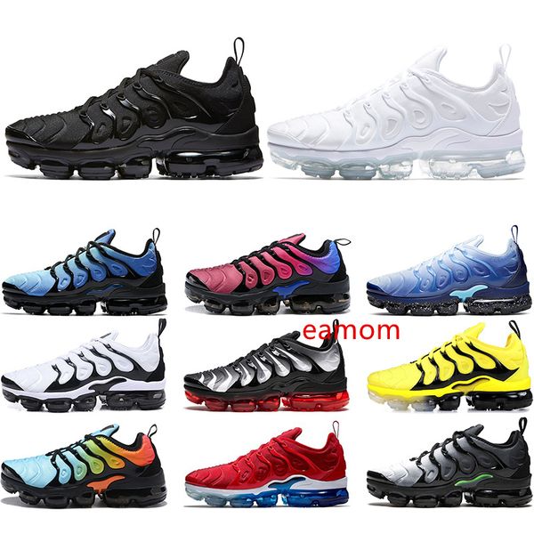 

tn plus running shoes men women triple white black zebra multi color hyper violet blue bumblebee mens trainer sports sneakers size 36-45