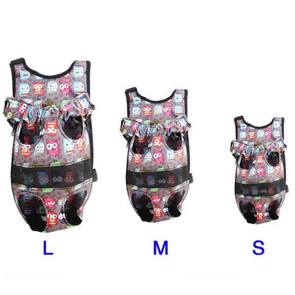 

summer s m l breathe pet front backpack cartoon owl printing out travel carrier bag small pet dog carrier backpack for women