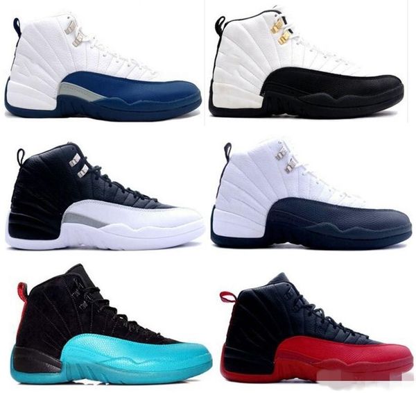 

2019 new mens 12 basketball shoes for mens wolf grey gym red taxi sports shoes 12s sneakers size 41-47
