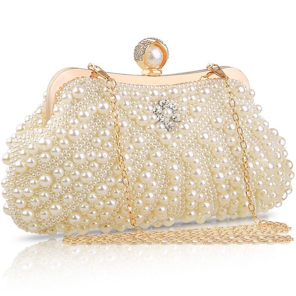 

evening clutch purse bag pearl crossbody for women