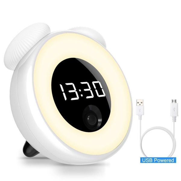 

electronic digital alarm clock adjustable night light toddler alarm clocks motion sensor snooze deskclocks for kids bedroom