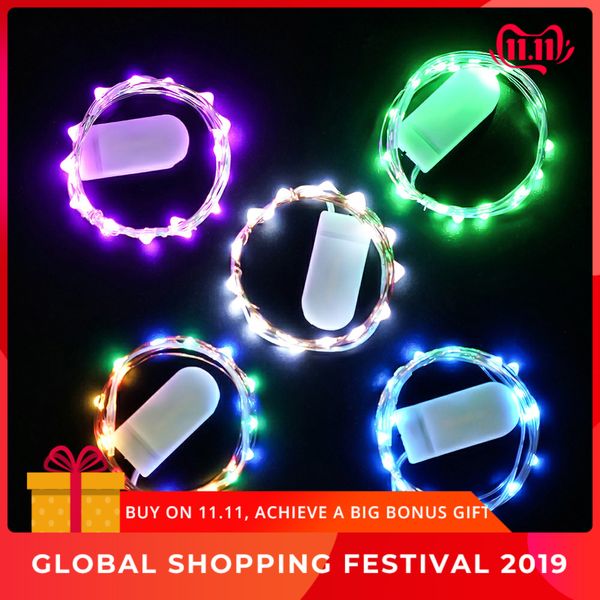 

1m waterproof graland led string cooper wire fairy light cr2032 battery christmas tree wedding party decoration